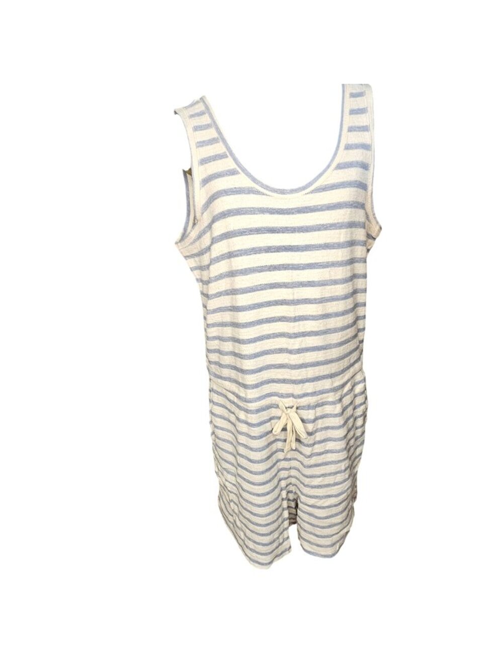 Woman's Old Navy cotton resort beachy nautical stripped cotton pullover romper L